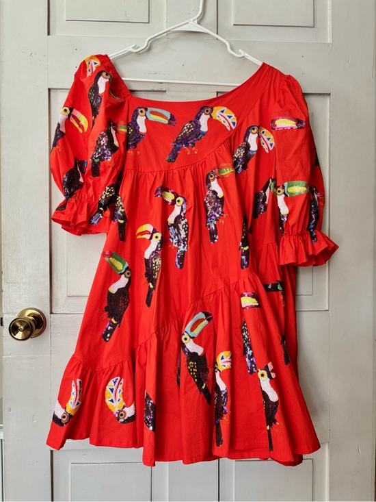 QUEEN OF SPARKLES Dresses & Skirts - Queen Of Sparkles toucan asymmetrical mini dress